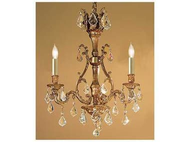 Classic Lighting Majestic 19" Wide 3-Light Gold Crystal Candelabra Chandelier C857362FGCP