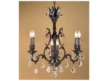 Classic Lighting Majestic 24" Wide 6-Light Bronze Crystal Candelabra Chandelier C857363AGBCP