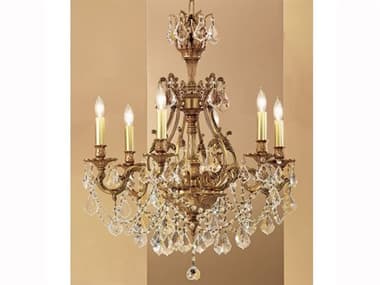 Classic Lighting Corporation Majestic Imperial French Gold 6-Light 25'' Wide Crystal Medium Chandelier C857356FG