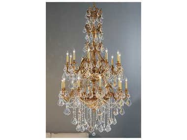 Classic Lighting Majestic 44" Wide 20-Light Gold Crystal Candelabra Tiered Chandelier C857350FGCP