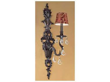 Classic Lighting Majestic 29" Tall 1-Light Aged Bronze Crystal Wall Sconce C857341AGBCPBG