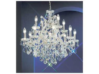 Classic Lighting Maria Theresa 28" Wide 1-Light Chrome Crystal Candelabra Chandelier C88133CHC