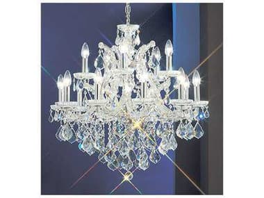 Classic Lighting Maria Theresa 28" Wide 16-Light-Light Chrome Crystal Candelabra Chandelier C88136CHC