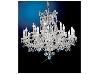 Classic Lighting Maria Theresa 36" Wide 19-Light-Light Chrome Crystal Candelabra Chandelier C88118CHC