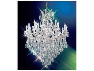 Classic Lighting Maria Theresa 36" Wide 19-Light-Light Chrome Crystal Candelabra Chandelier C88128CHC