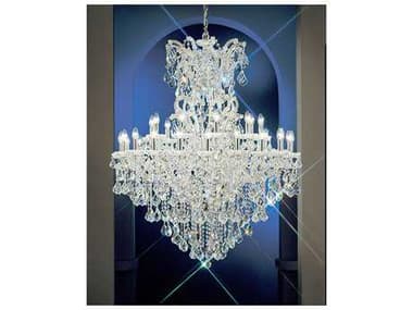 Classic Lighting Maria Theresa 45" Wide 3-Light Chrome Crystal Candelabra Chandelier C88137CHC