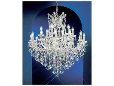 Classic Lighting Maria Theresa 36" Wide 19-Light-Light Chrome Crystal Candelabra Chandelier C88138CHC