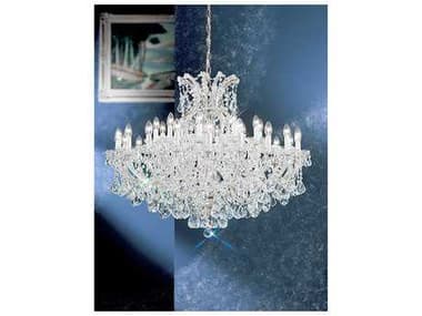 Classic Lighting Maria Theresa 43" Wide 3-Light Chrome Crystal Candelabra Chandelier C88160CHC