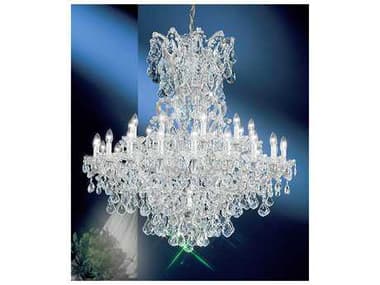 Classic Lighting Maria Theresa 45" Wide 3-Light Chrome Crystal Candelabra Tiered Chandelier C88163CHC