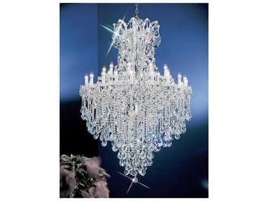 Classic Lighting Maria Theresa 45" Wide 3-Light Chrome Crystal Candelabra Tiered Chandelier C88183CHC