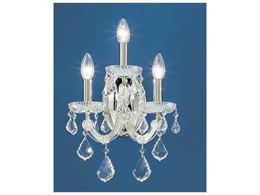 Classic Lighting Maria Theresa 15" Tall 3-Light Chrome Crystal Wall Sconce C88103CHC