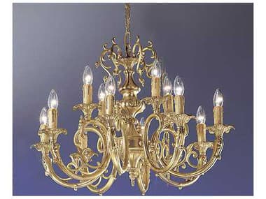 Classic Lighting Princeton 29&quot; Wide 12-Light Bronze Crystal Candelabra Chandelier C85712SBB