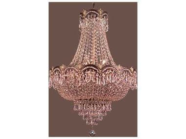 Classic Lighting Regency Ii 21" Wide 3-Light Roman Bronze Crystal Candelabra Empire Chandelier C81855RBCP