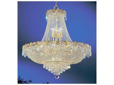 Classic Lighting Regency Ii 33" Wide 3-Light Gold Crystal Candelabra Empire Tiered Chandelier C81858GCP