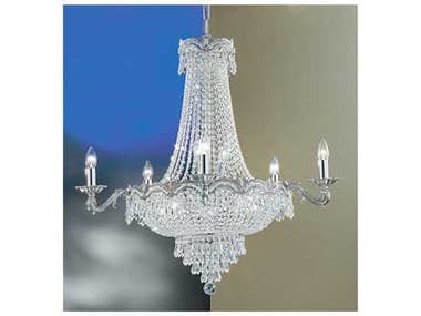 Classic Lighting Regency Ii 33" Wide 8-Light Chrome With Black Patina Crystal Candelabra Empire Chandelier C81859CHBCP
