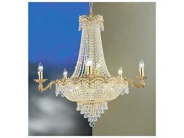 Classic Lighting Regency Ii 33" Wide 8-Light Gold Crystal Candelabra Empire Chandelier C81859GCP