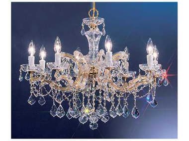 Classic Lighting Corporation Rialto Gold Plated Eight-Light 28'' Wide Chandelier C88348GPCP