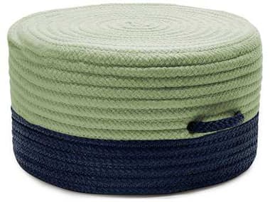Colonial Mills Color Block 20" Navy Green Blue Ottoman CIFR61PFROU