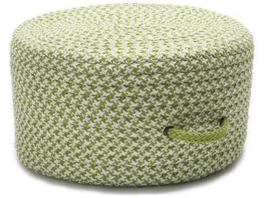 Colonial Mills Houndstooth 20" Lime White Green Ottoman CIUF69PFROU