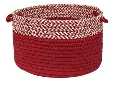 Colonial Mills Houndstooth Dipped Red Round Basket CIOD71BKTROU