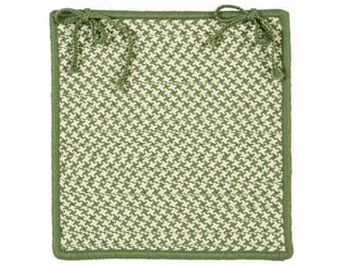 Colonial Mills Outdoor Houndstooth Tweed Leaf Green Chair Pad (Set of 4) CIOT68CPDS4