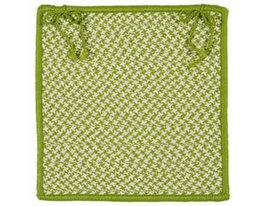 Colonial Mills Outdoor Houndstooth Tweed Lime Chair Pad CIOT69CPD