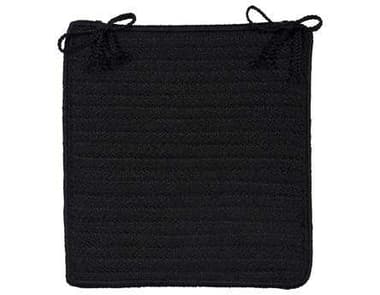 Colonial Mills Simply Home Solid Black Chair Pad (Set of 4) CIH031CPDS4