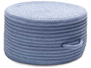 Colonial Mills Solid Chenille 20" Blue Ice Ottoman CIU870PFROU