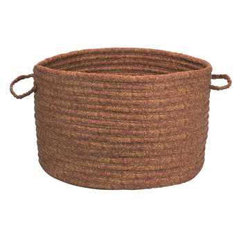 Colonial Mills Solid Fabric Cinnamon 18''x18''x12 Round Basket CIY141BKTROU