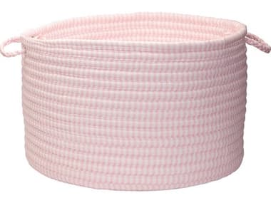 Colonial Mills Ticking Solid Basket Pink Storage Bin CITX70A014X010