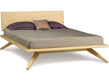 Copeland Astrid Brown Natural Wood California King Platform Bed with Headboard Panel CF1AST22