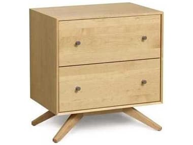 Copeland Astrid 26&quot; Wide 2-Drawers Brown Maple Wood Nightstand CF2AST22