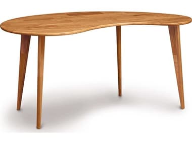 Copeland Furniture Essentials 60''L x 10''W Kidney Shape Computer Desk with Wood Legs CF8ESW601029