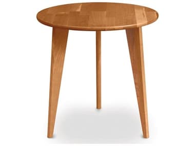 Copeland Furniture Essentials 24'' Wide Round End Table with Wood Legs CF8ESW240024