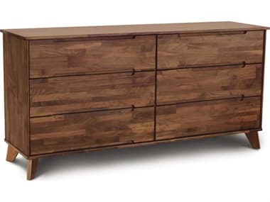Copeland Linn 67&quot; Wide 6-Drawers Brown Walnut Wood Double Dresser CF2LNN60
