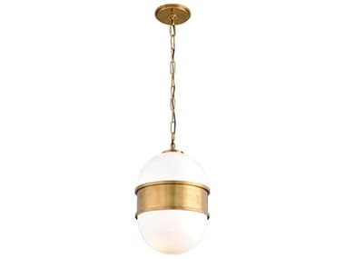Corbett Lighting Broomley 14" 2-Light Vintage Brass Glass Globe Pendant CT27242