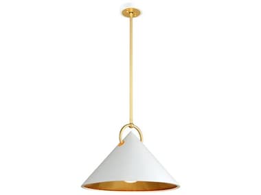 Corbett Lighting Charm 1-Light White Gold Leaf Glass Pendant CT29041