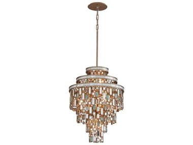 Corbett Lighting Dolcetti 18&quot; 7-Light Silver Crystal Tiered Pendant CT14247