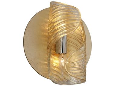 Corbett Lighting Flaunt 11" Tall Gold Glass Wall Sconce CT24612