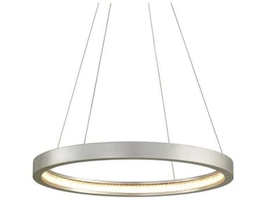 Corbett Lighting Jasmine 28" 1-Light Silver Leaf Glass LED Round Pendant CT28541