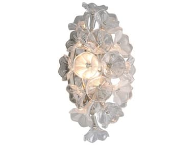 Corbett Lighting Jasmine 17" Tall 1-Light Silver Leaf Glass LED Wall Sconce CT26911