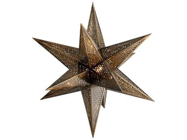 Corbett Lighting Star Of The East 40" 5-Light Old World Bronze Glass Geometric Pendant CT30275