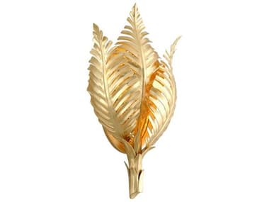 Corbett Lighting Tropicale 21" Tall 1-Light Gold Leaf Wall Sconce CT29611