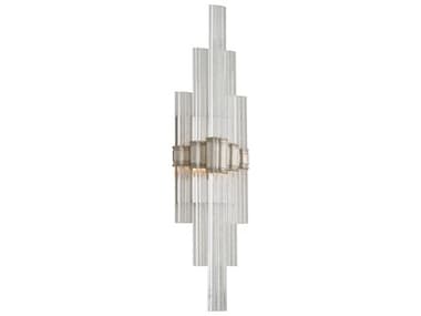 Corbett Lighting Voila 27" Tall 1-Light Modern Silver Leaf Glass LED Wall Sconce CT23612
