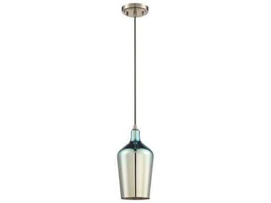 Craftmade 6&quot; 1-Light Brushed Polished Nickel Glass Bell Mini Pendant CMP720BNK1