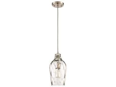 Craftmade Brushed Polished Nickel 6.63'' Wide Mini Pendant with Clear Glass CMP725BNK1