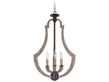 Craftmade Winton 3-Light Weathered Pine bronze Candelabra Chandelier CM35133WP