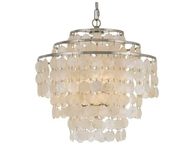 Crystorama Brielle 18" Wide 4-Light Silver Tiered Chandelier CRYBRI3008SA