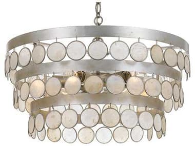 Crystorama Coco 6 Light Antique Silver Chandelier CRY6006SA