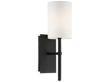 Crystorama Veronica 16&quot; Tall 1-Light Black Wall Sconce CRYVER241